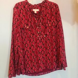Michael Kors Ladies Sheer Long Sleeve